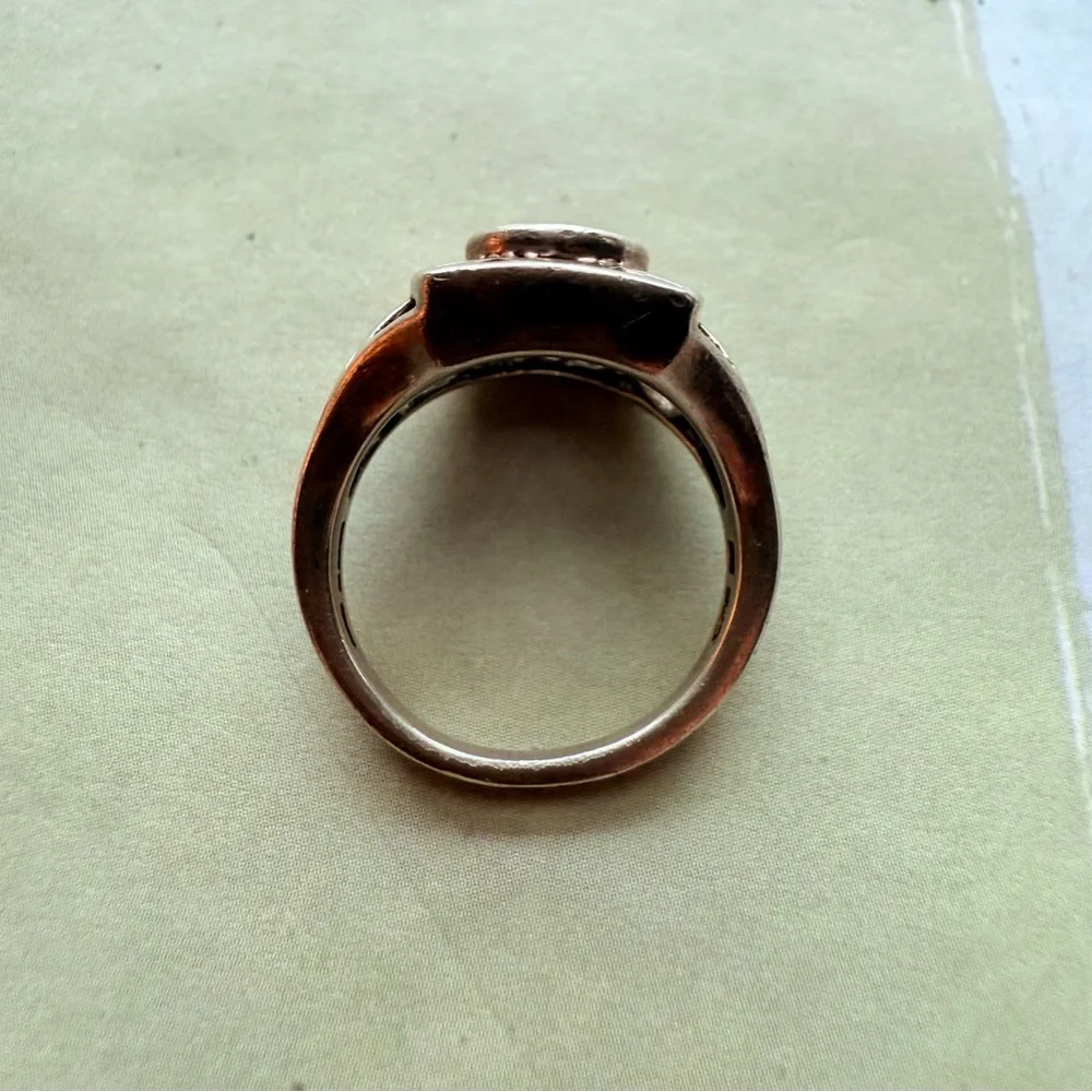 🌟 Sterling Silver Filigree Opal Ring – Size 5 🌟 - Picture 9 of 17